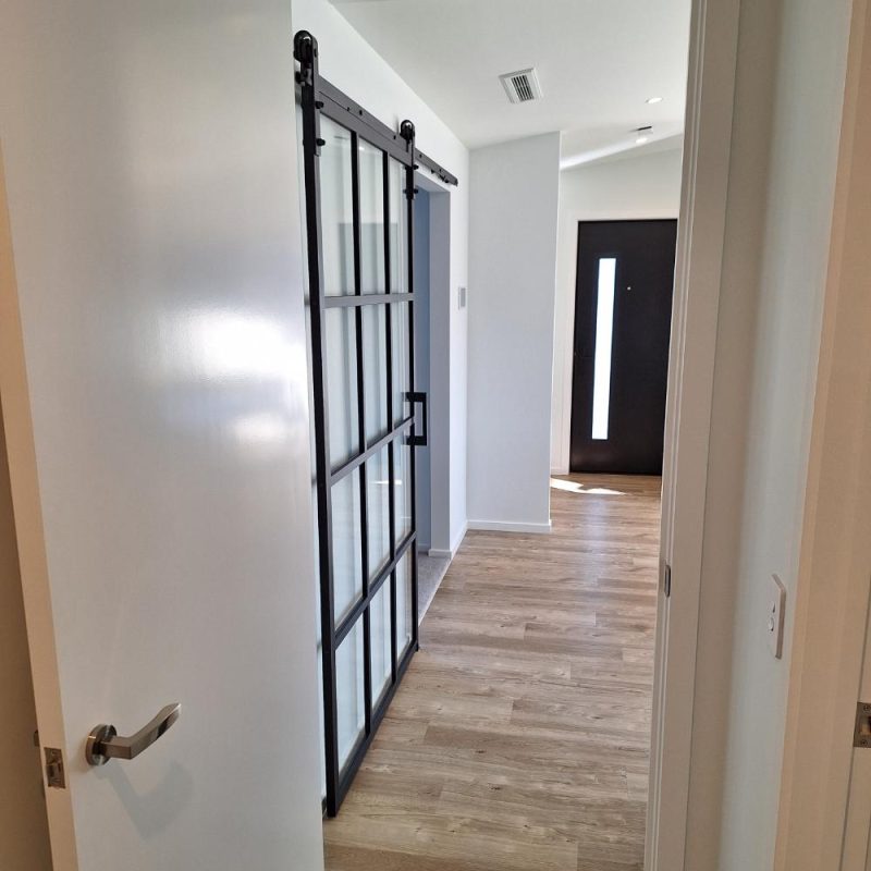 BLACK METAL BARN DOOR 12-LITE 2100X1200 - Parkwood