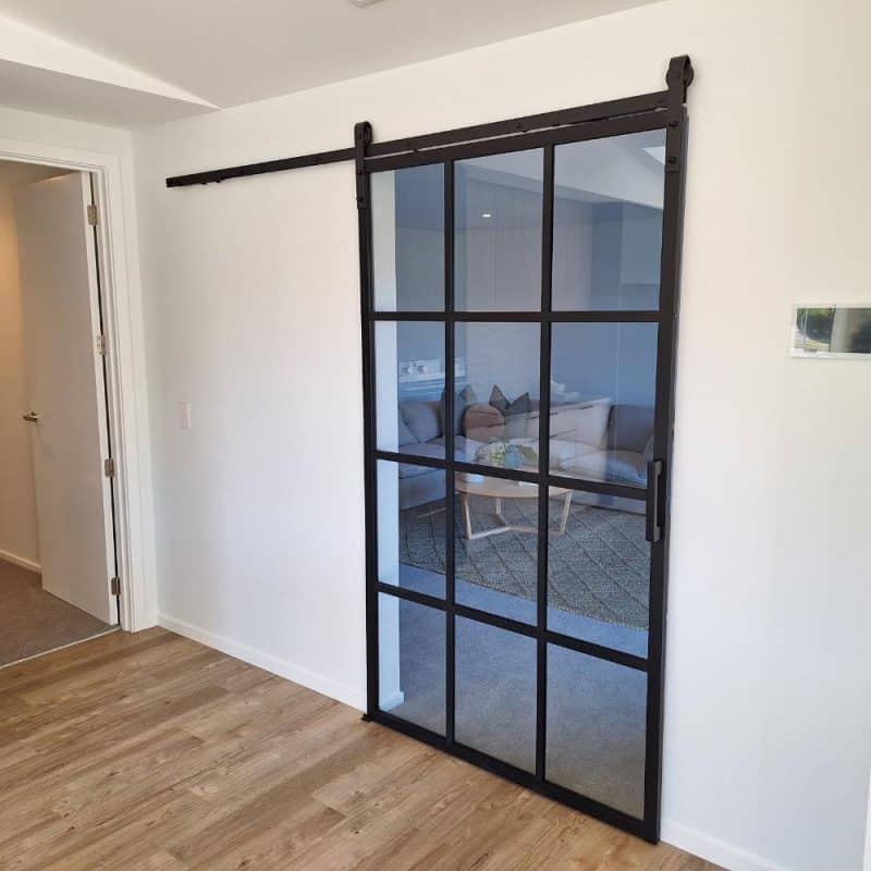 BLACK METAL BARN DOOR 12-LITE 2100X1200 - Parkwood