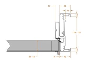 Resolute Aluminium Adjustable Double Frame - 3 Sided